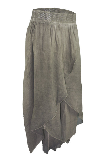 garment dyed khaki authentic baggy pant bottoms ipekci 