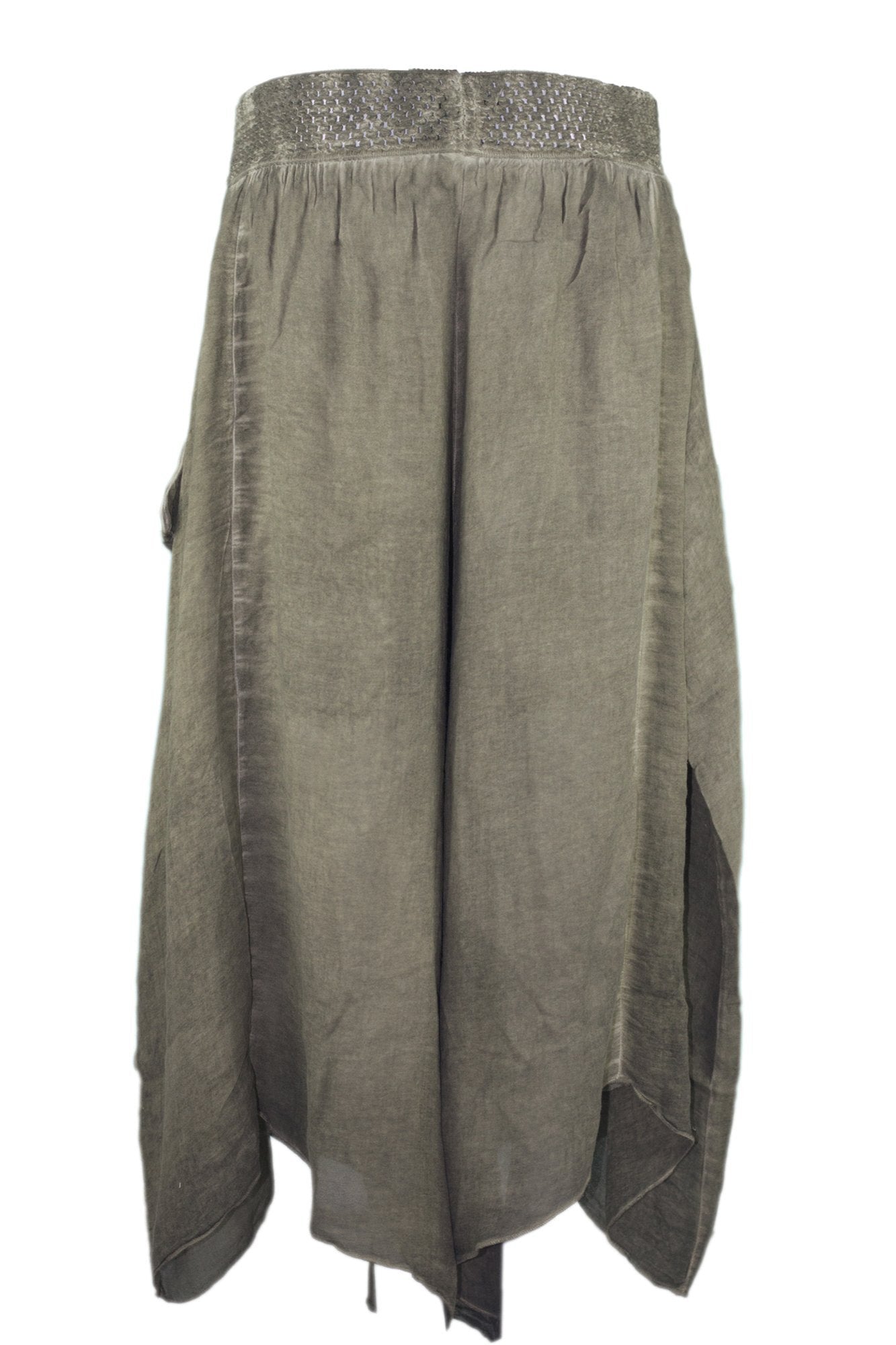 garment dyed khaki authentic baggy pant bottoms ipekci 