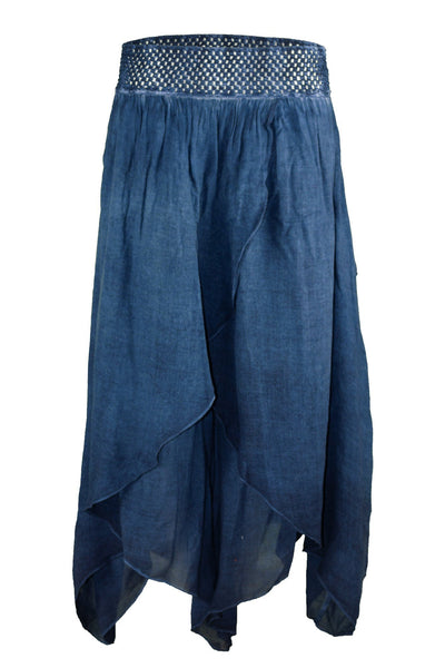 garment dyed blue authentic baggy pant bottoms ipekci 