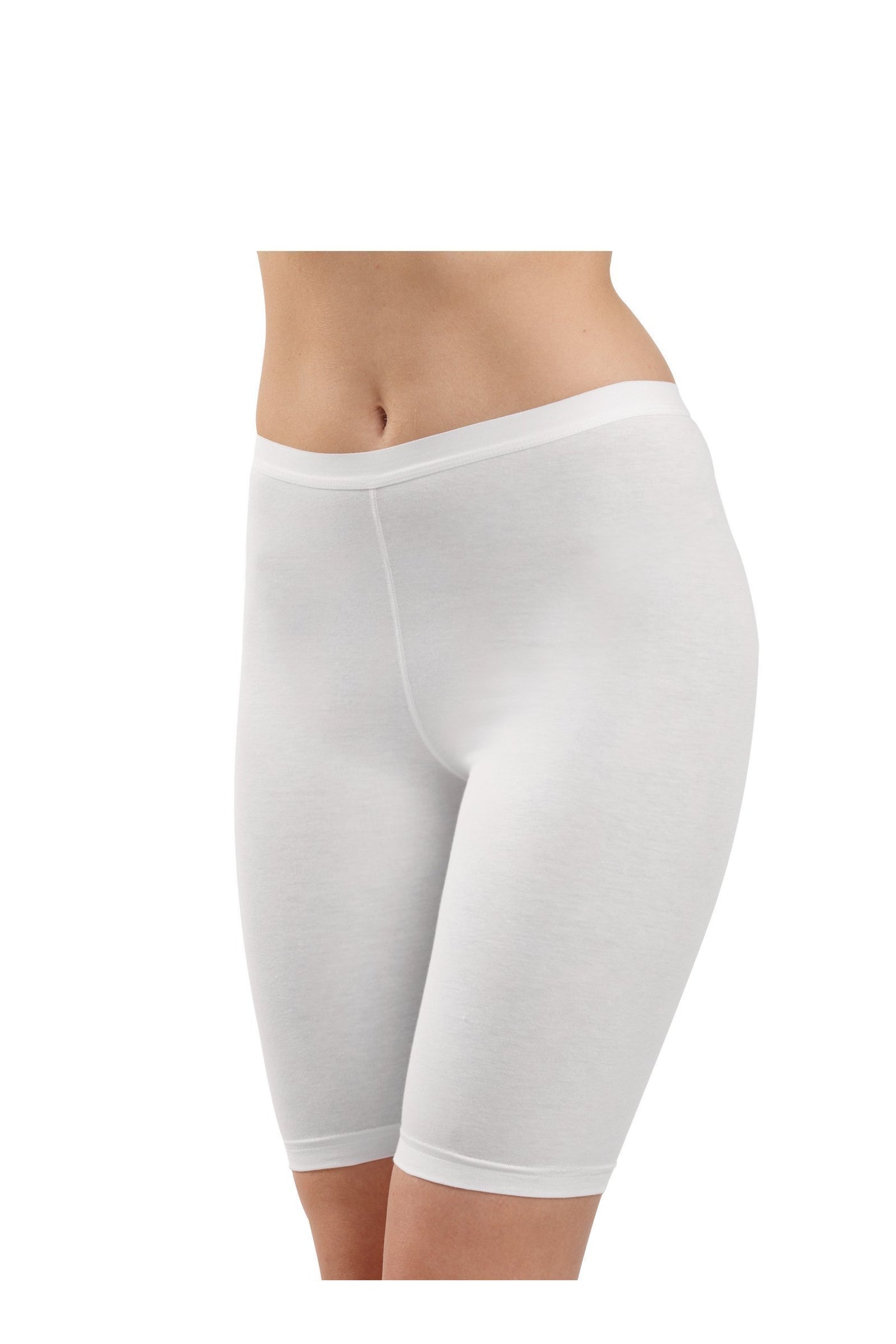 Ladies' long Slip-1309 underwear blackspade White L 94% Cotton 6% Elastane