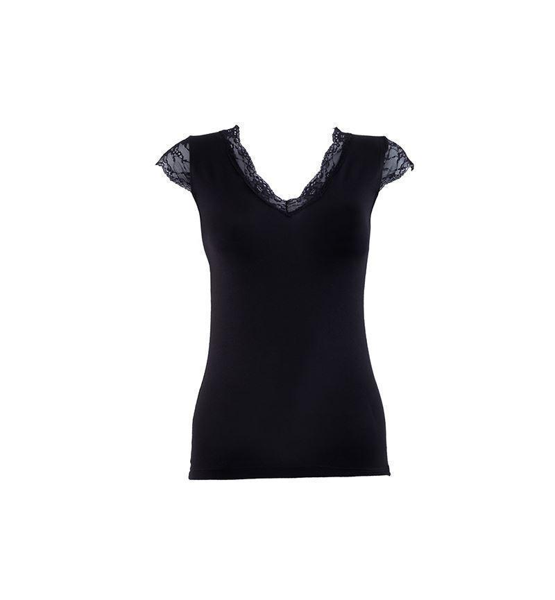 Ladies' T-Shirt-1348 underwear blackspade Black L 94% Modal 6% Elastane