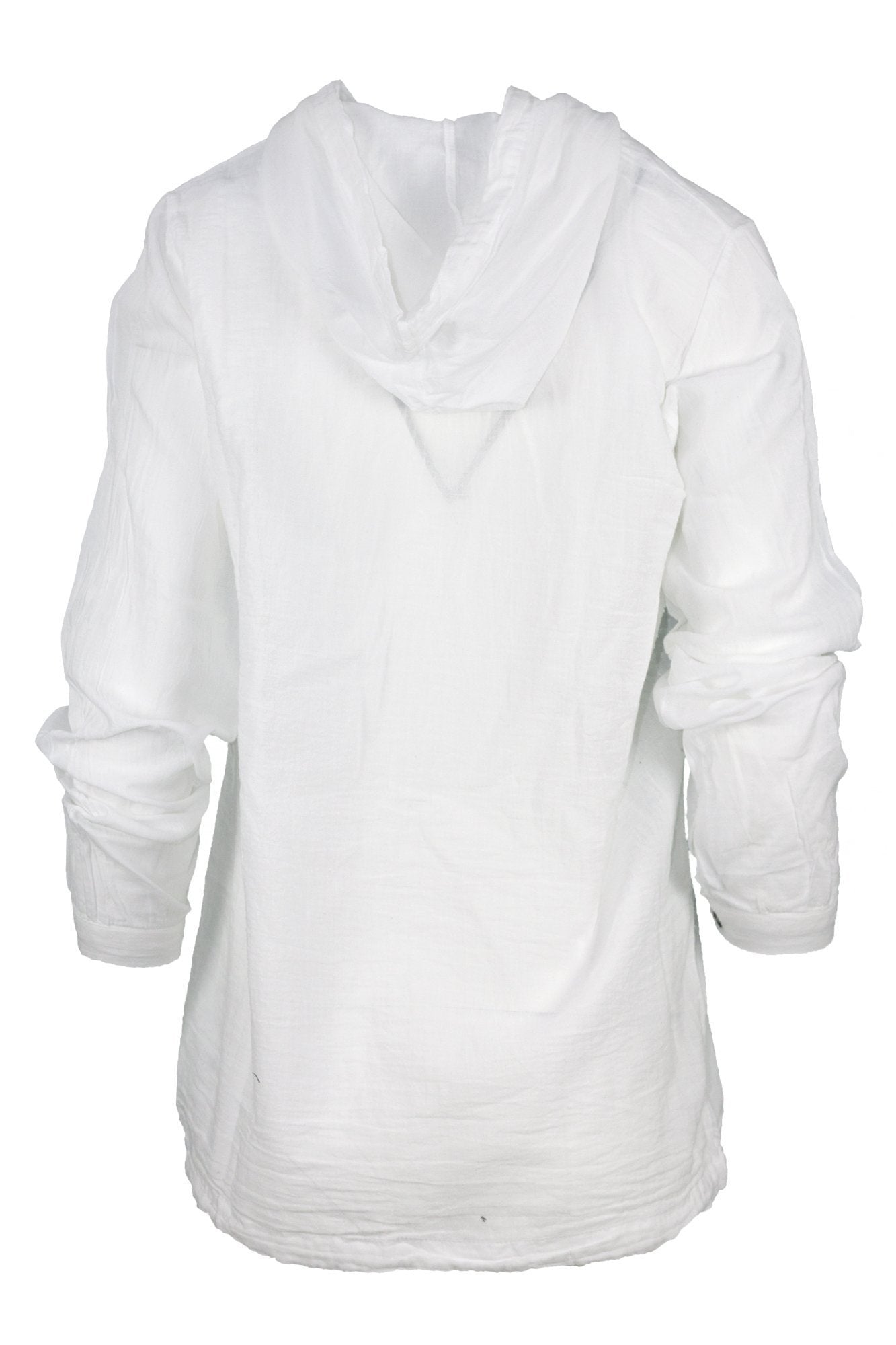 white casual shirt with hood top ipekci 