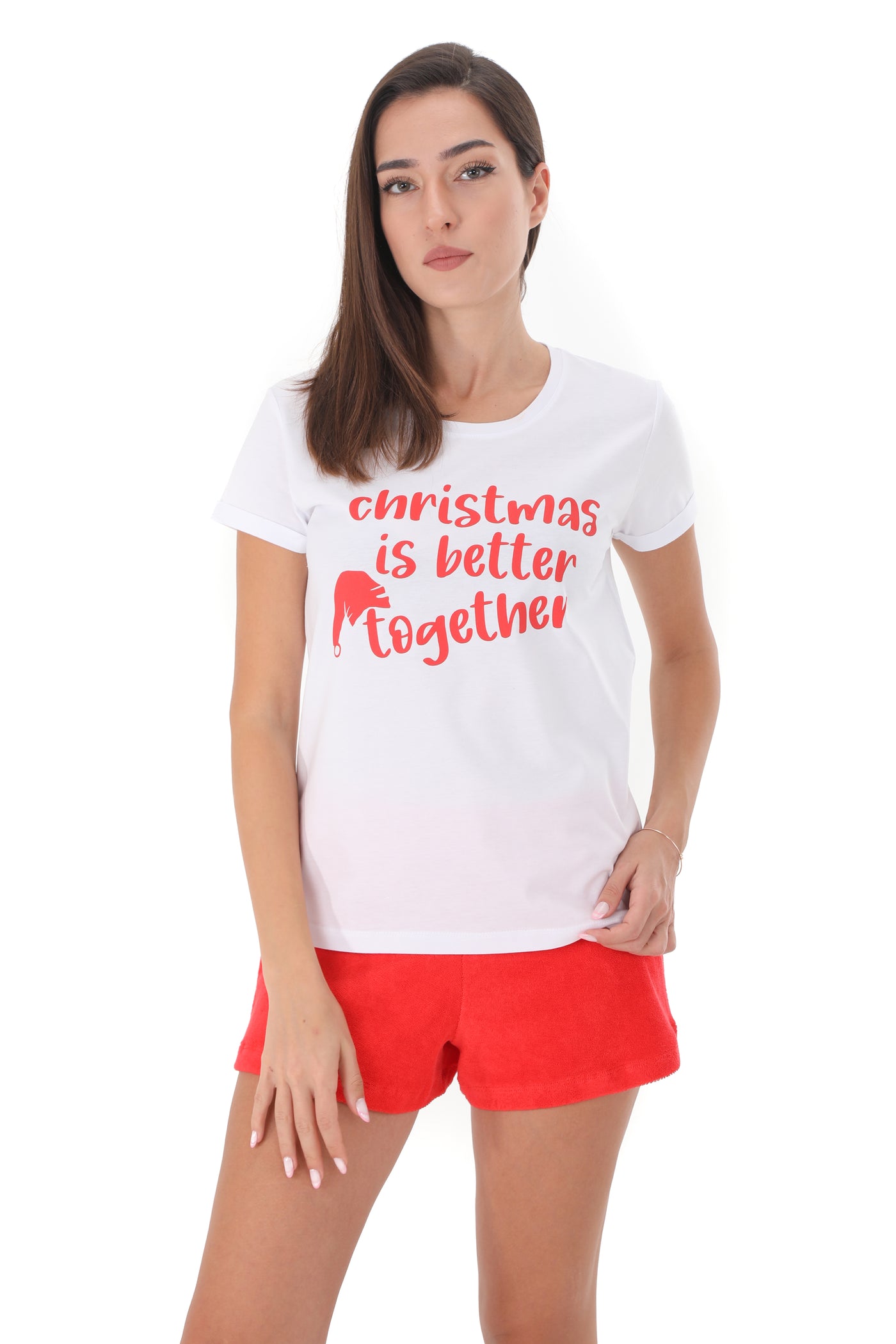 Chassca Basic Merserized Cotton, Christmas Printed T-Shirt