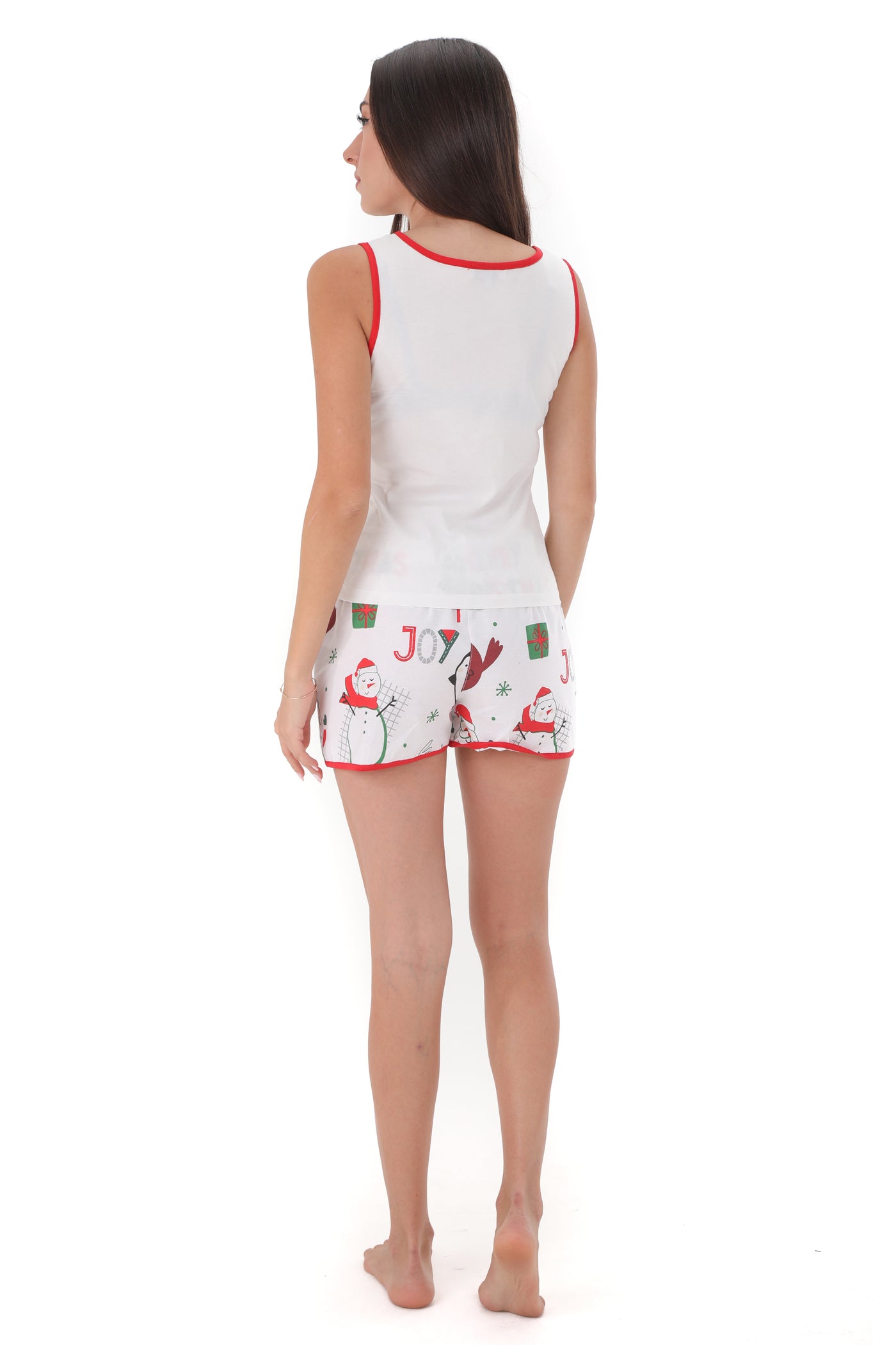 Chassca Singlet & Printed Short Christmas Pyjama Set