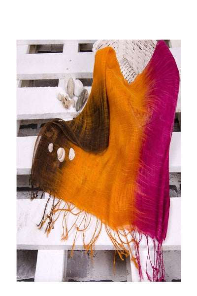 orange-pink tie-dye scarf scarf chassca 
