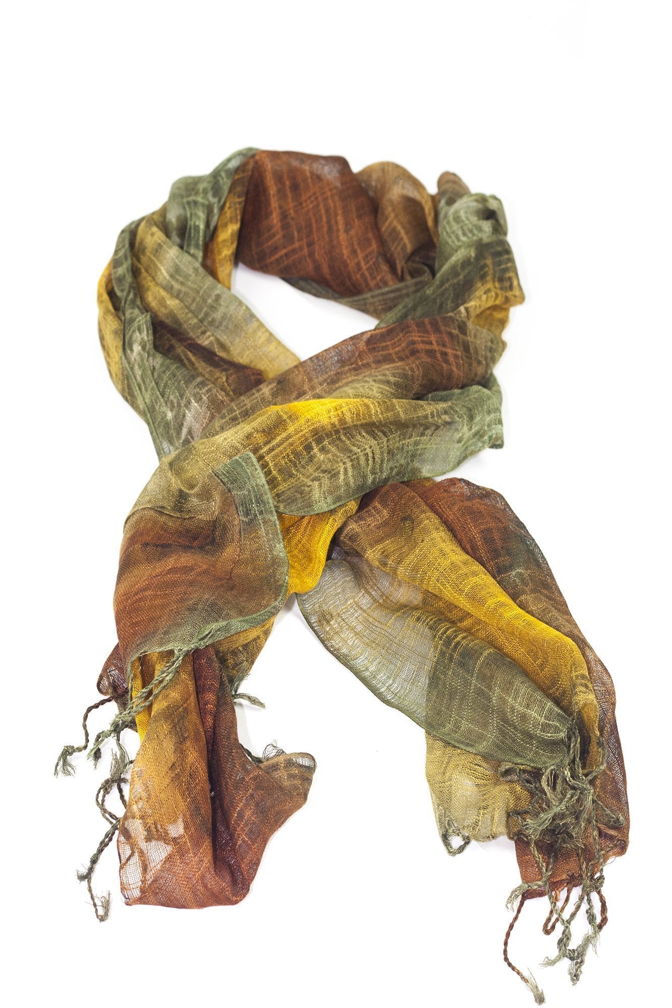 brown tie-dye scarf - Breakmood