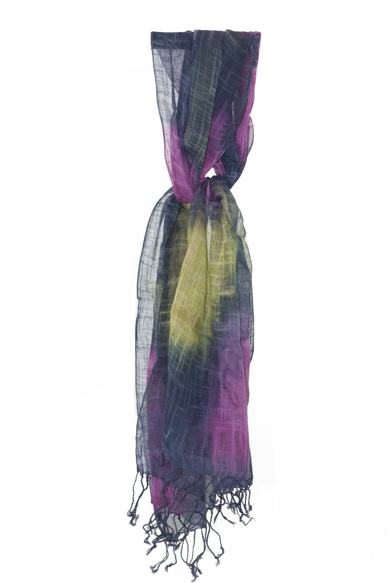 purple pink green tie-dye scarf scarf chassca 