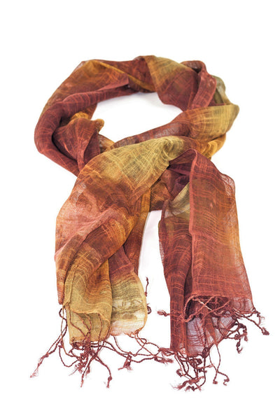 orange-yellow tie-dye scarf scarf chassca 