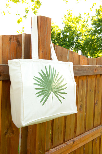 IR WEAR Tropical Embroidery Beach Bag