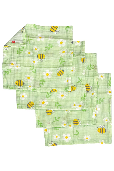 Beberotti Organic Muslin Burp Cloth (4 pack), 25x25 cm