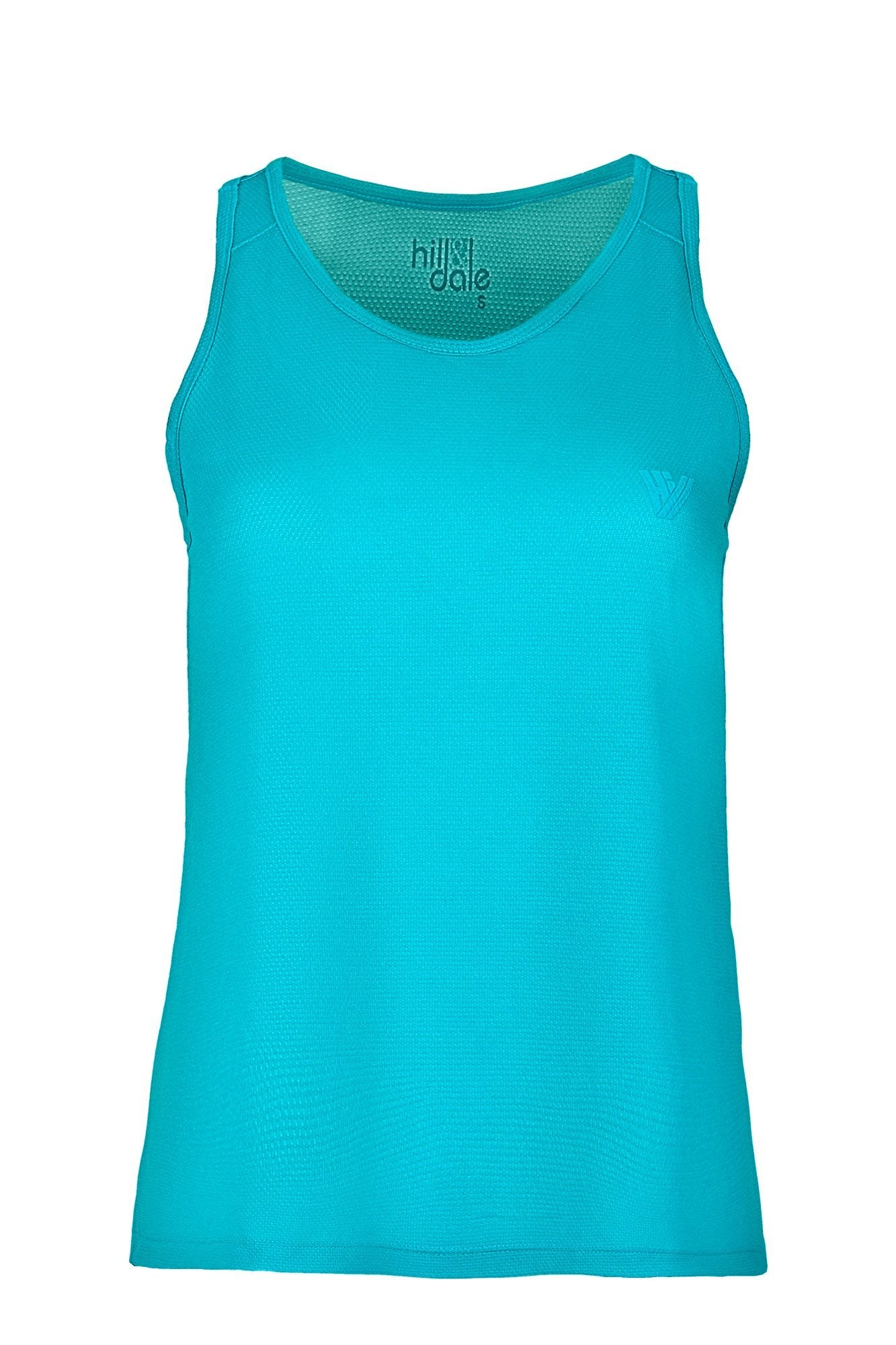 hill & dale run singlet top hill & dale turquoise XS 100% Polyester