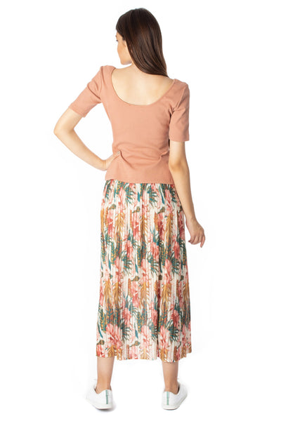 chassca floral printed maxi pleated skirt - Breakmood