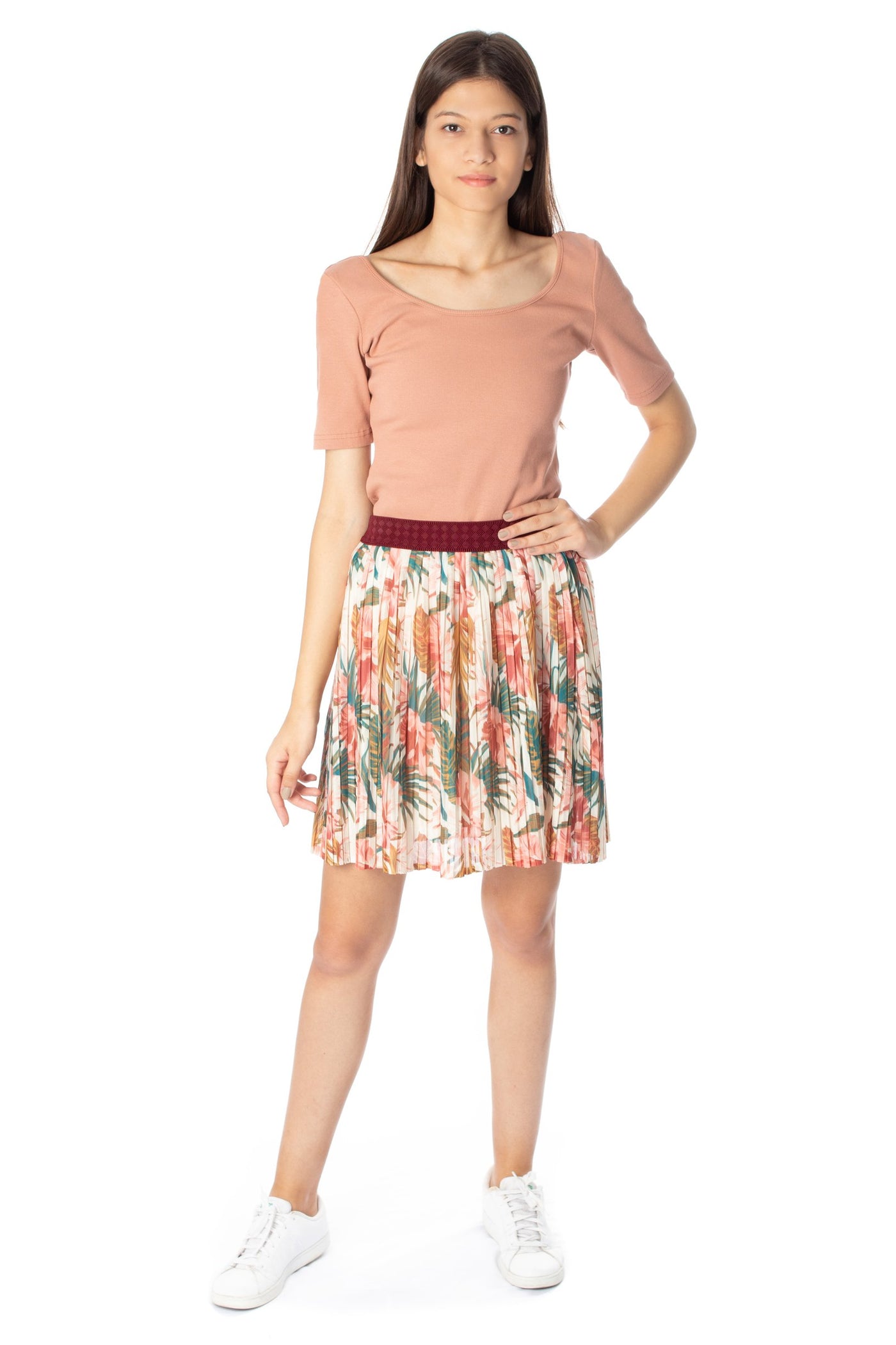 chassca floral printed midi pleated skirt - Breakmood