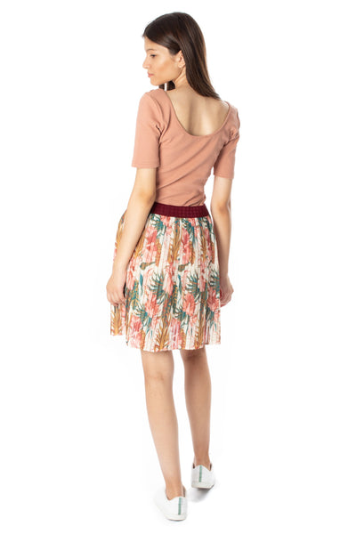 chassca floral printed midi pleated skirt - Breakmood