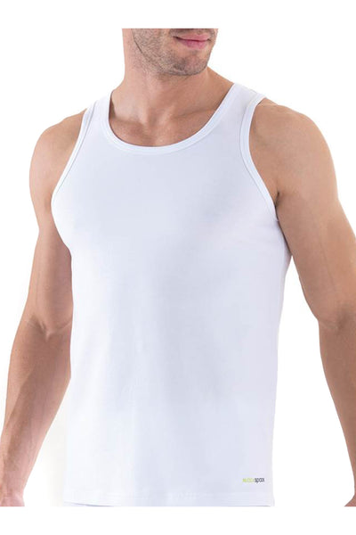 blackspade-Men's tender cotton singlet-9238-underwear-white