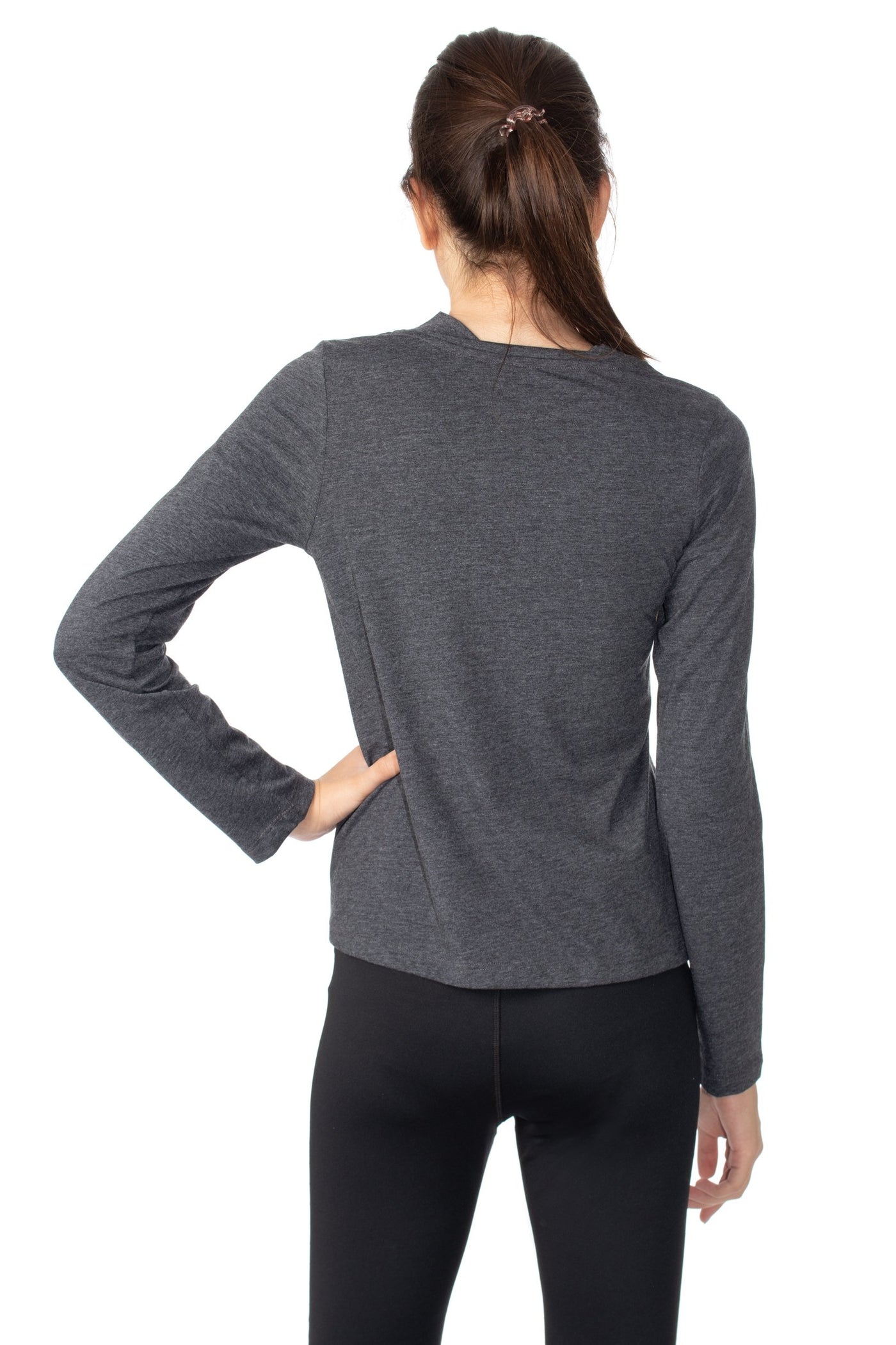 Hill & Dale High Neck Long Sleeve T-Shirt With Side Zippers