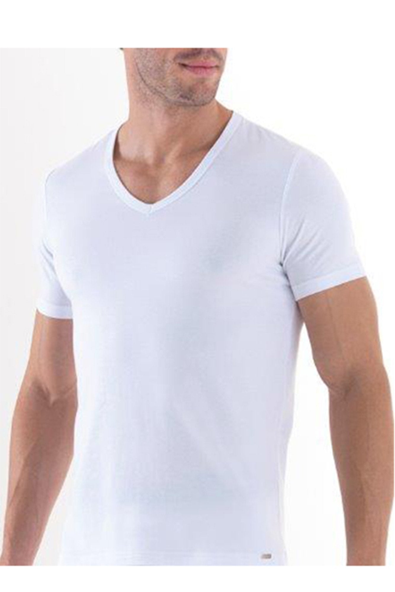 Mens' T-Shirt underwear blackspade White L 46% Modal 46% Cotton 8% Elastane