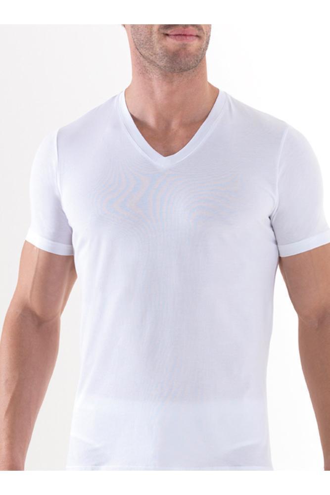 Mens' T-Shirt underwear blackspade White L 88% Cotton 12% Elastane
