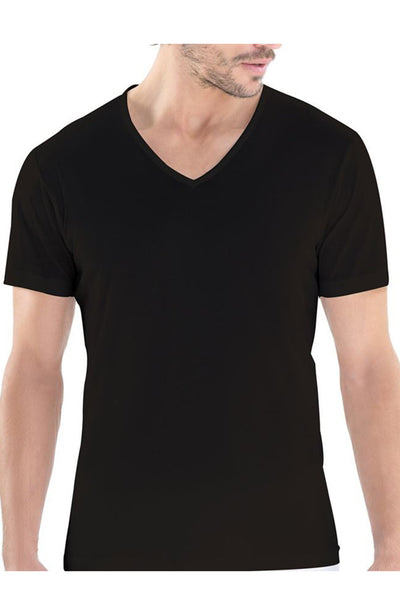 Mens' T-Shirt underwear blackspade Black L 50% Supima 50% Micromodal