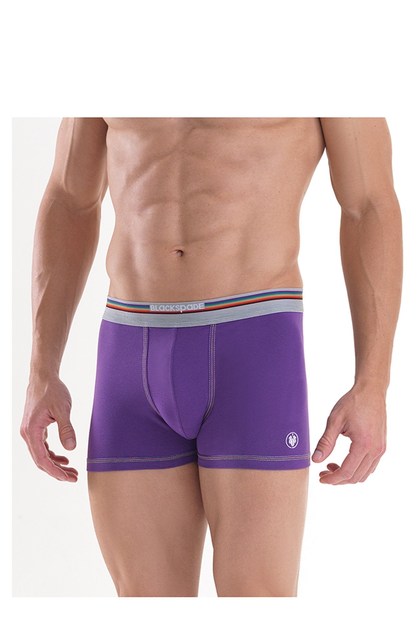 Mens' and Boy's Boxer underwear blackspade Purple M 94% Cotton 6% Elastane
