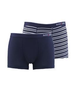 Mens' and Boy's Boxer 2 PACK underwear blackspade Navy Stripe S 46% Modal 46% Cotton 8% Elastane