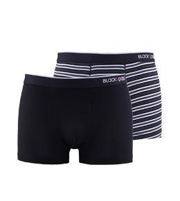 Mens' and Boy's Boxer 2 PACK underwear blackspade Black Stripe S 46% Modal 46% Cotton 8% Elastane