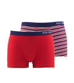 Mens' and Boy's Boxer 2 PACK underwear blackspade Red Stripe S 46% Modal 46% Cotton 8% Elastane
