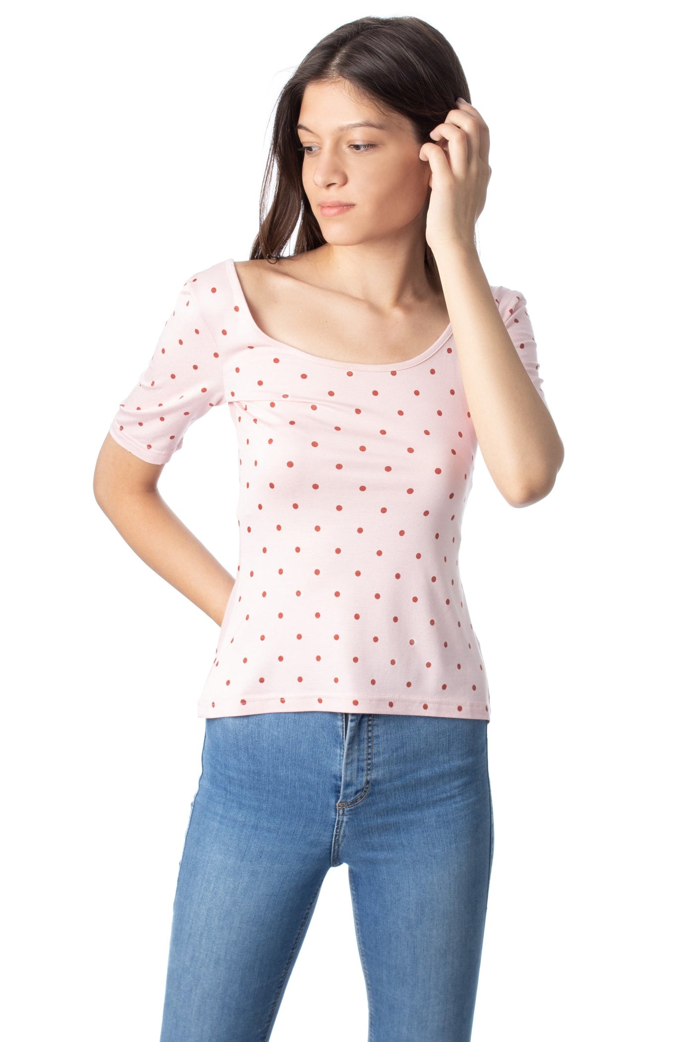 chassca scoop neck t-shirt with red spots - Breakmood
