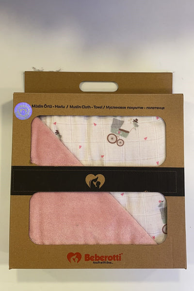 Beberotti Organic Muslin Baby Towel, 75x90 cm