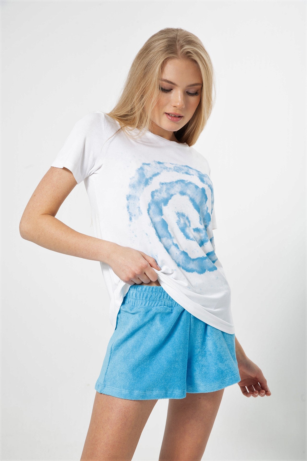 Hill&Dale Basic T-Shirt With Spiral Print