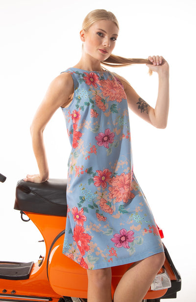Chassca Printed Midi Floral Shift Dress