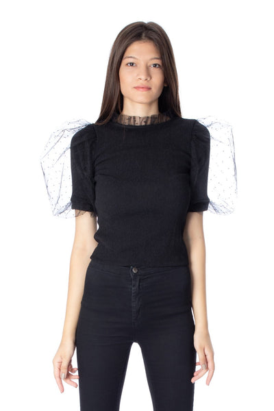 chassca high neck 1/2 length lace sleeve blouse - Breakmood