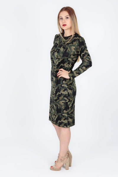 chassca shiny Camouflage printed design dress - Breakmood