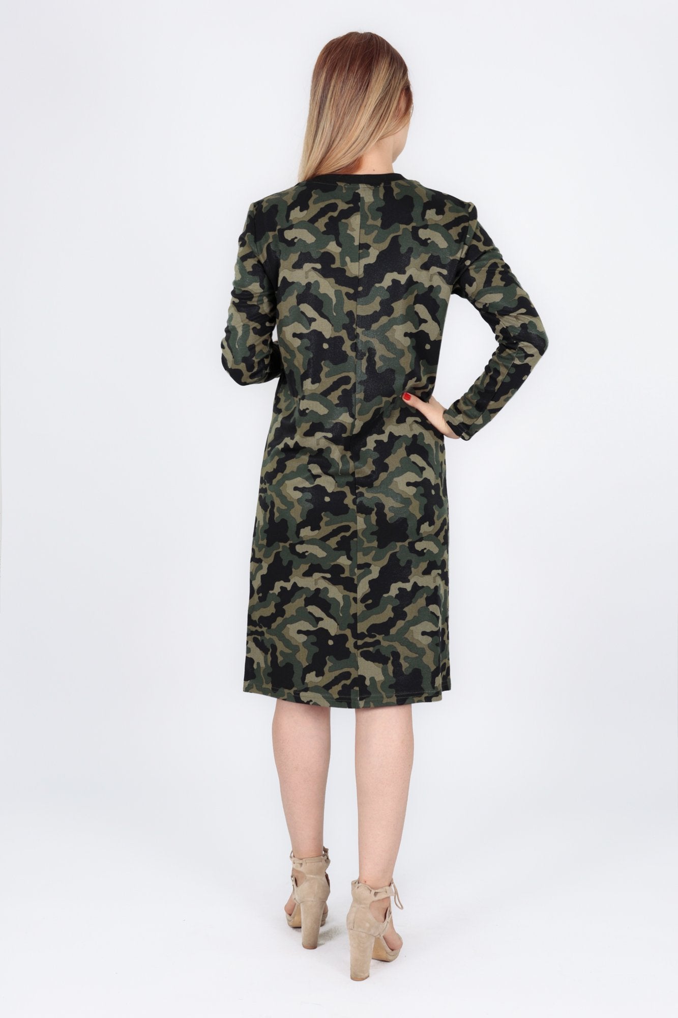 chassca shiny Camouflage printed design dress - Breakmood