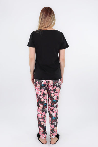 chassca short sleeve tee &  floral printed pant pyjama set - Breakmood