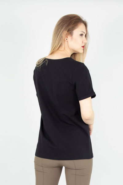 chassca boat neck t-shirt with sequin embellishment - Breakmood
