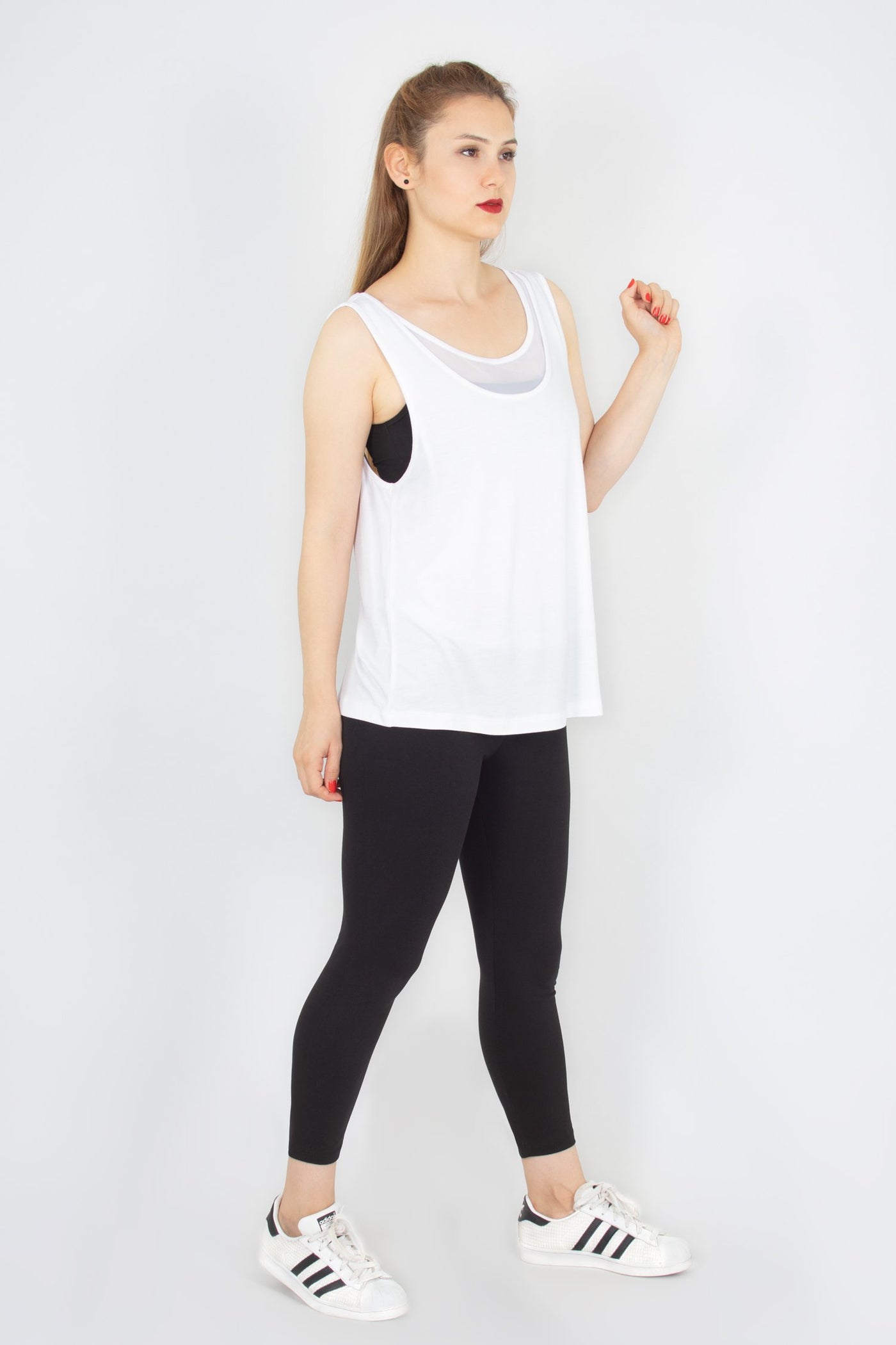 Hill & Dale Viscose Tank Top With Mesh
