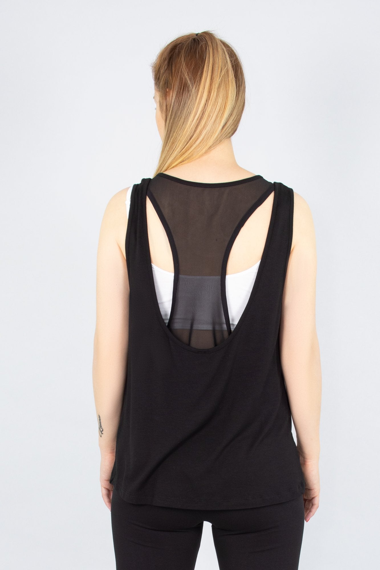 Hill & Dale Viscose Tank Top With Mesh