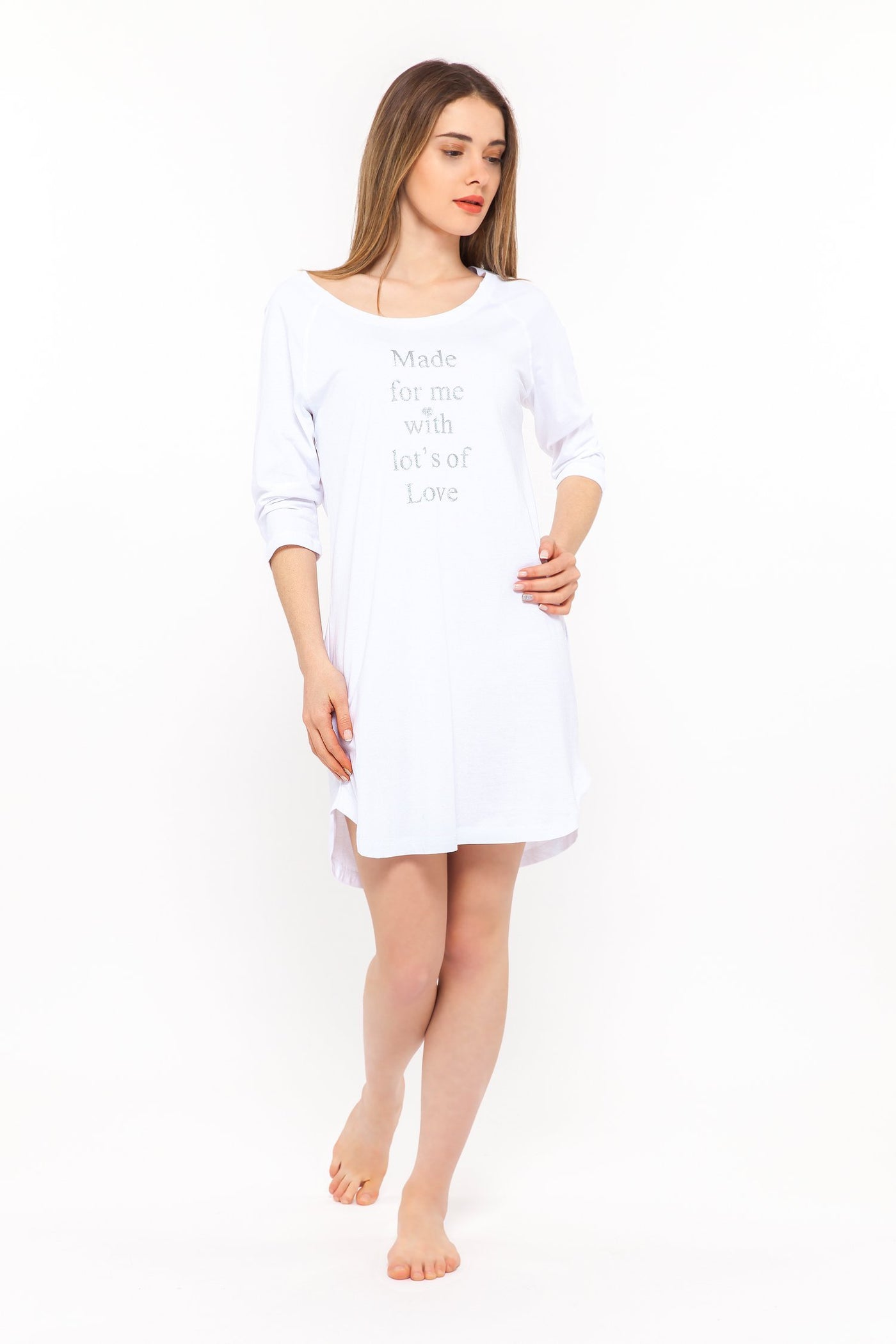 chassca 3/4 arm white nightdress - Breakmood