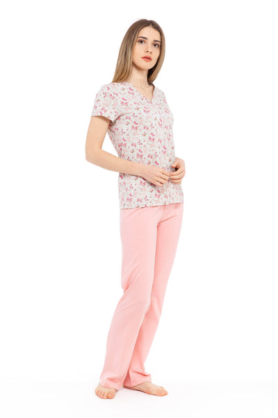 chassca butterfly print happiness is... tee & pant pyjama set - Breakmood