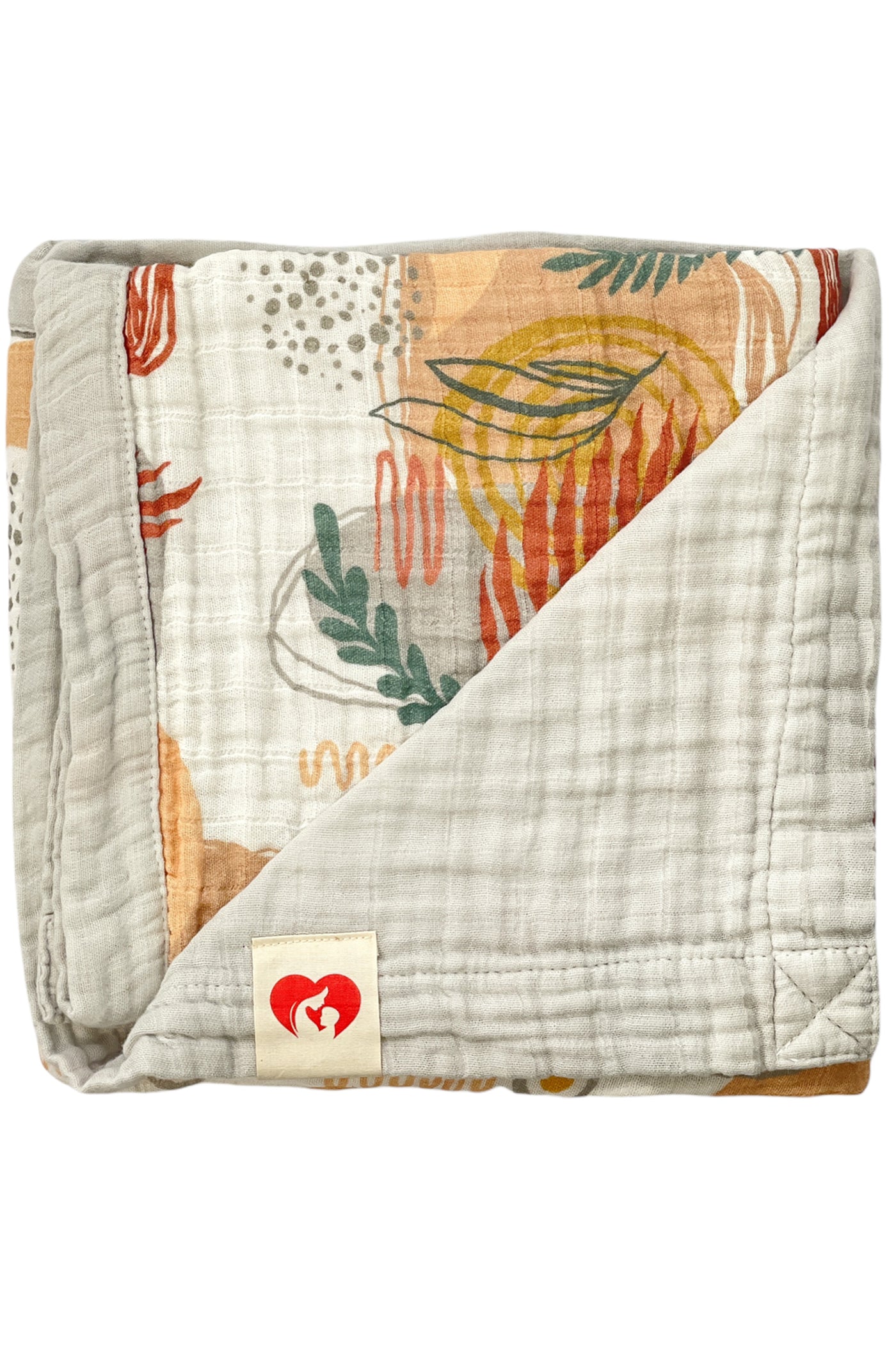 Beberotti Organic Double Sided 4 Layer Muslin Baby Blanket, 100x145 cm
