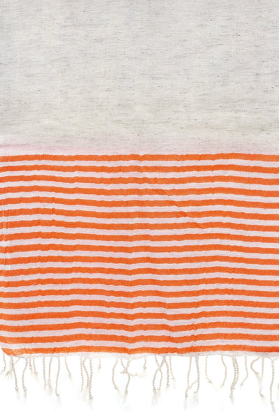 orange stripe dervish peshtemal cotton-linen-bamboo turkish towels chassca 