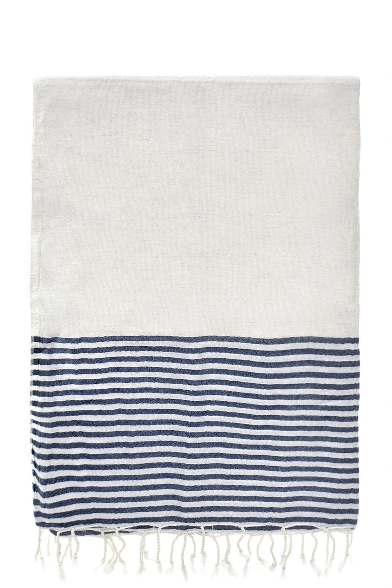 navy stripe dervish peshtemal cotton-linen-bamboo turkish towels chassca 