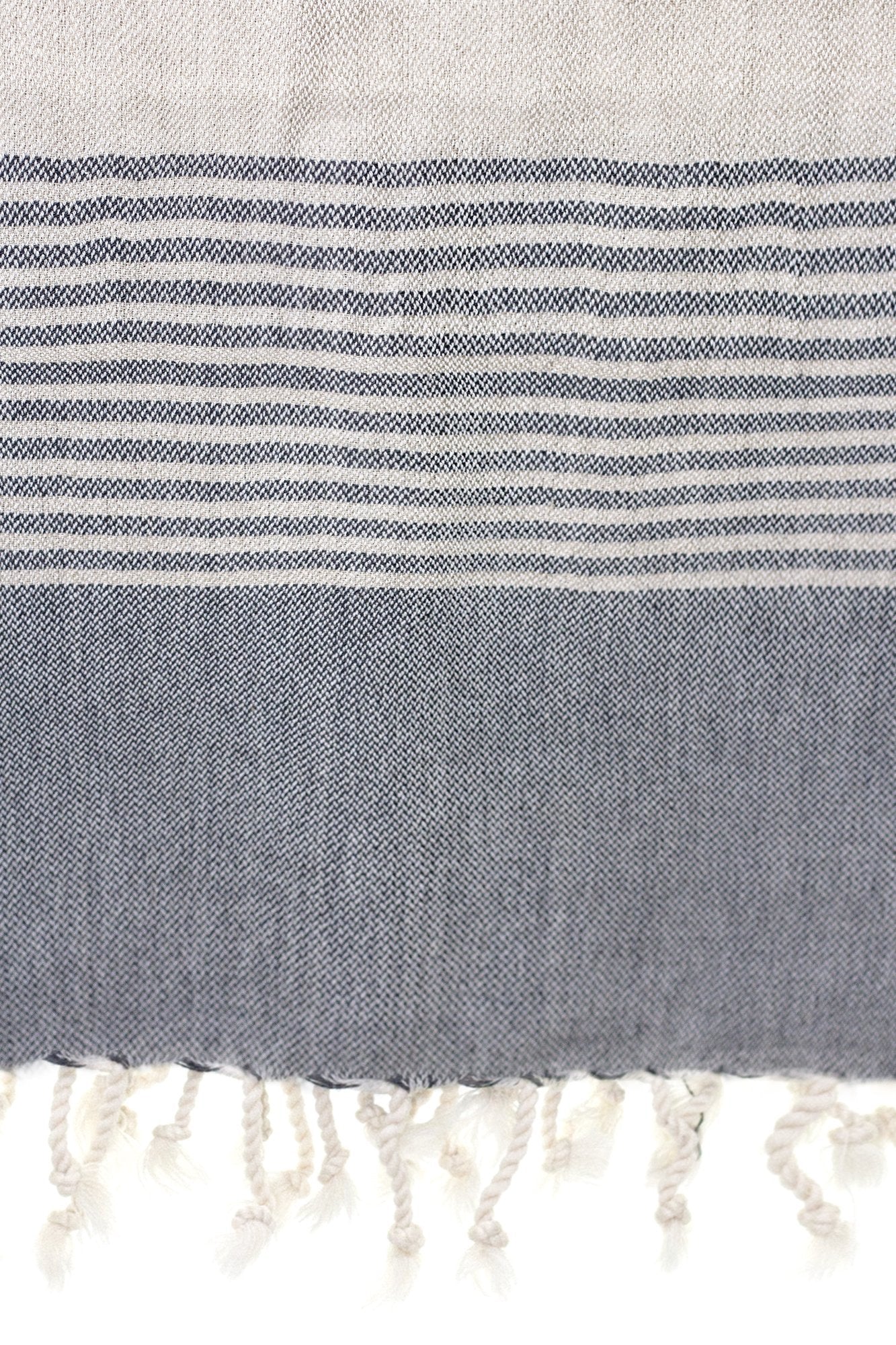 cotton linen grey stripe galata peshtemal turkish towels chassca 