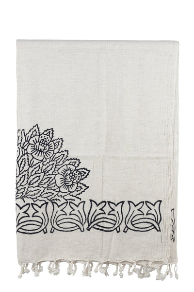 stone printed cotton-linen peshtemal turkish towels chassca 