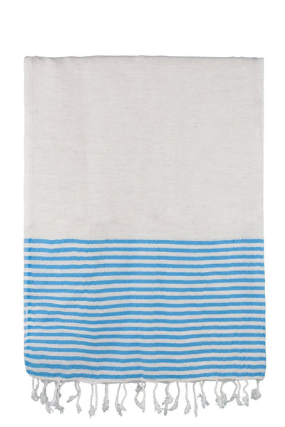 turquoise stripe dervish peshtemal cotton-linen-bamboo turkish towels chassca 