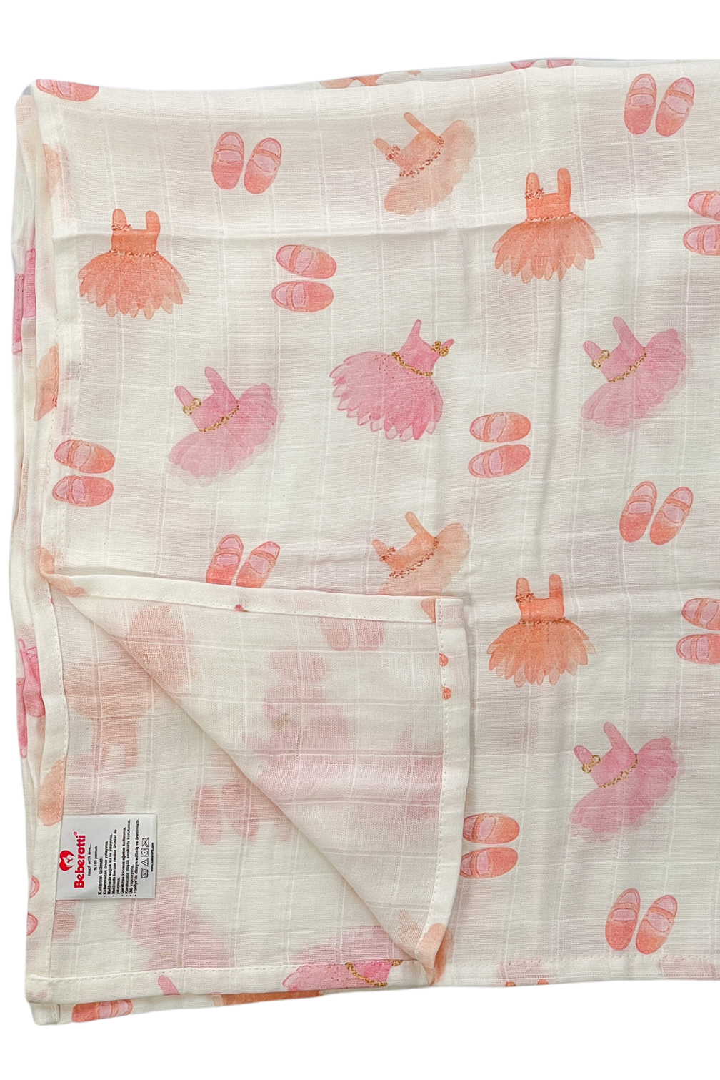 Beberotti Organic Muslin Swaddling & Nursery Receiving Blanket (2 Pack), 75x90 cm