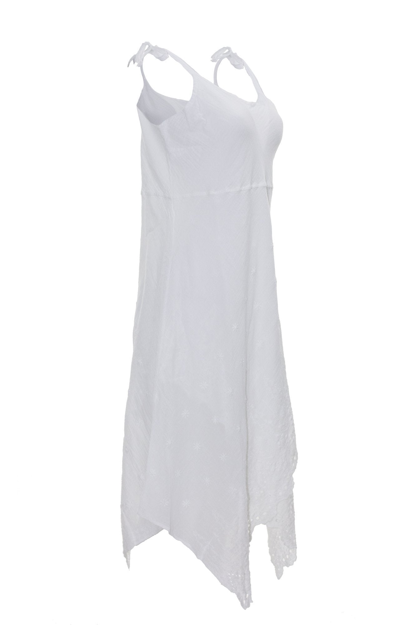 white cami maxi dress with embroidery dress ipekci 