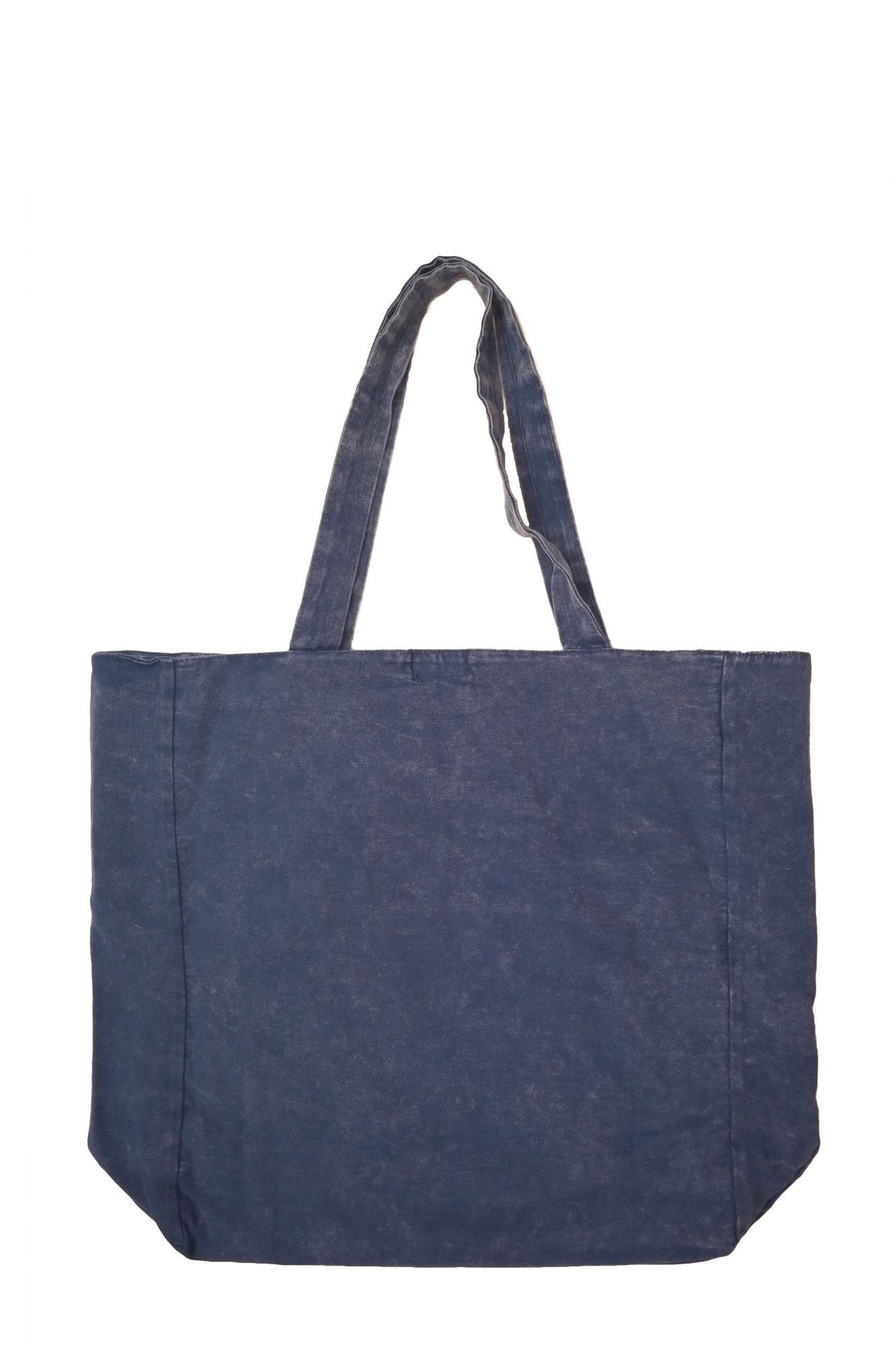 authentic blue denim look casual shoulder bag with embroidery - Breakmood