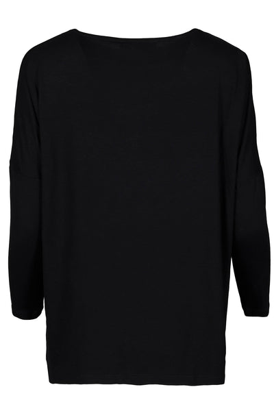 chassca basic boat-neck loose fit long sleeve t-shirt - Breakmood